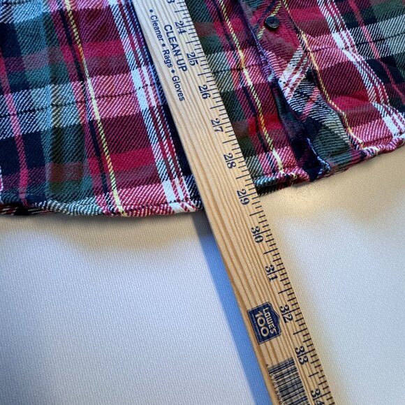 AKDMKS Akademiks Flannel Shirt Mens XL Red Green Plaid Long Sleeve - Picture 8 of 10